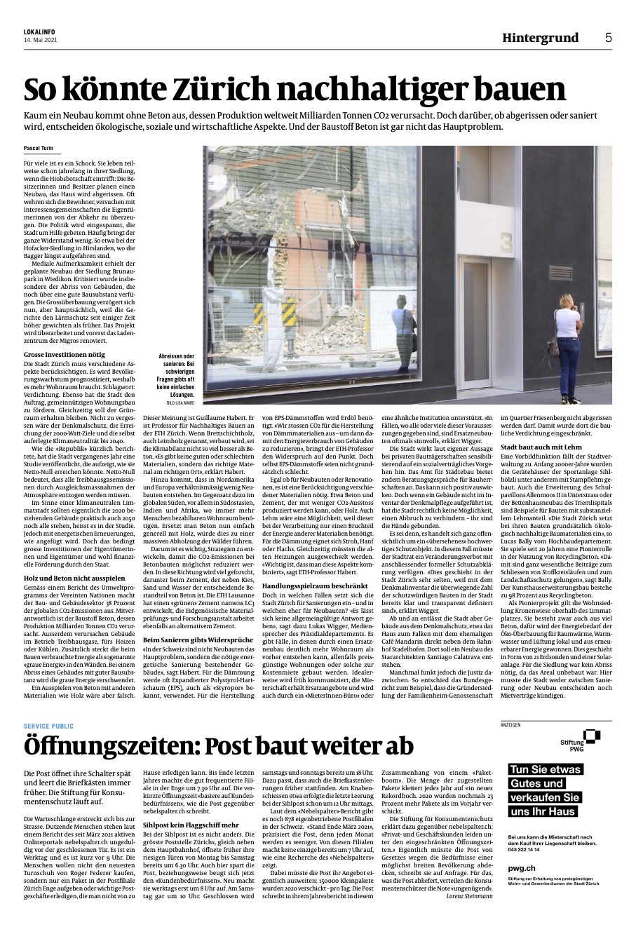 Züriberg: «So könnte Zürich nachhaltiger bauen»