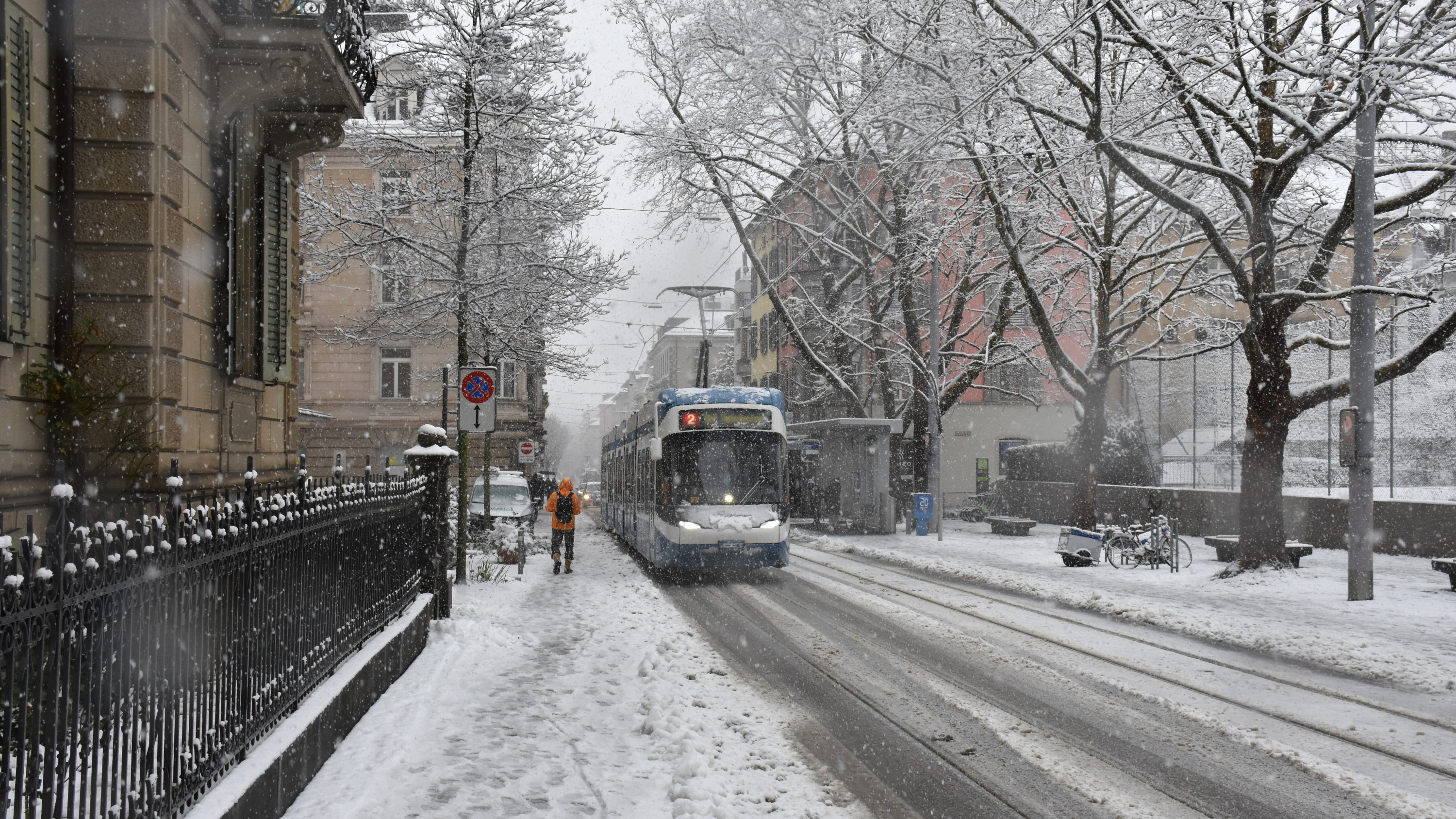 Cobra-Tram, Schnee, Zürich. Foto: Pascal Turin